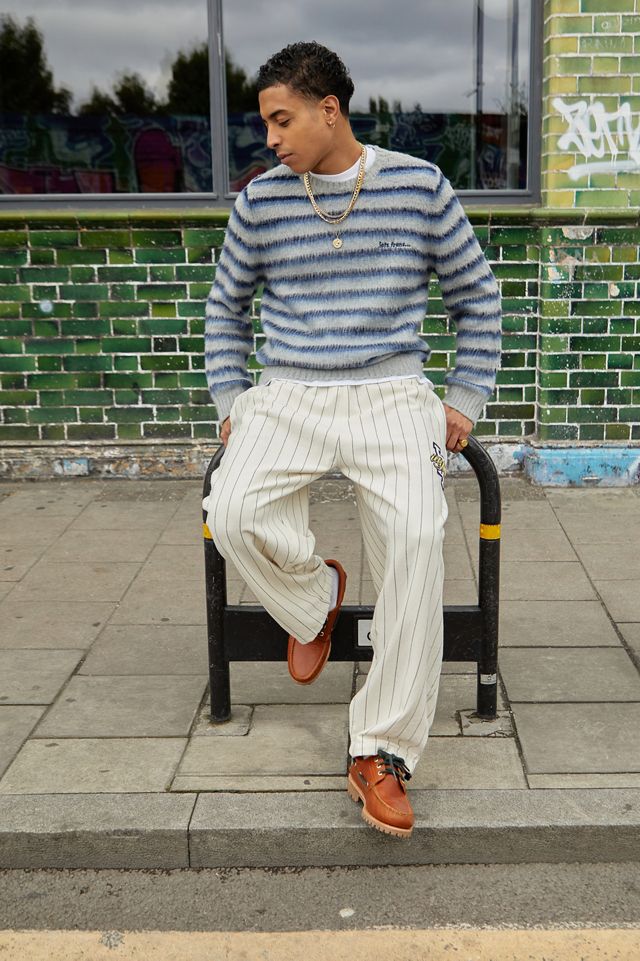 iets frans.. Pull en maille gris et bleu rayé Remi #1