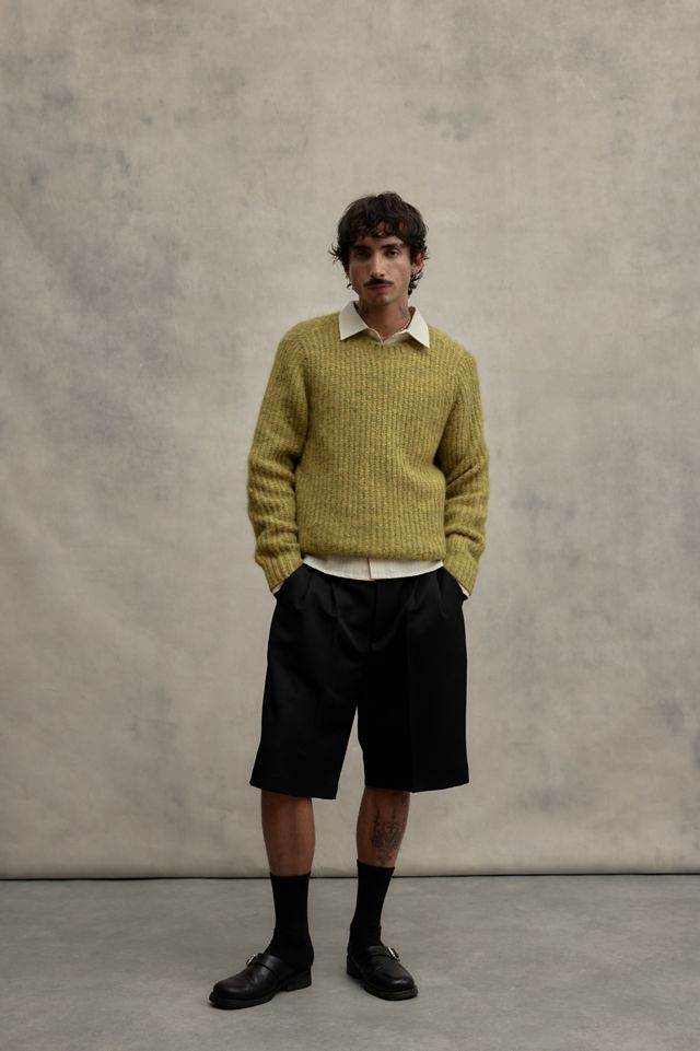 Pull Duveteux Côtelé Jaune Loom #2