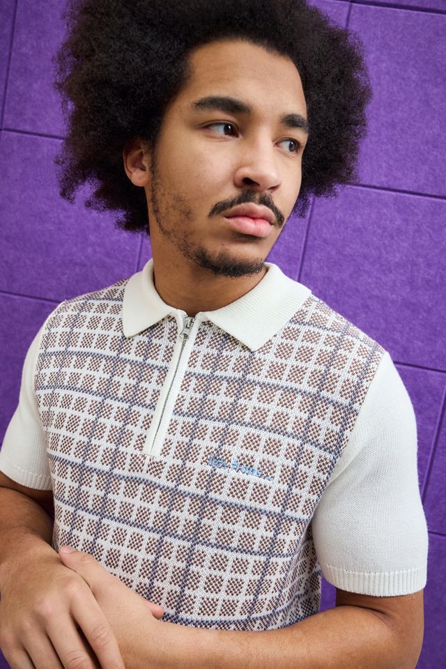 iets frans... Ecru Check Polo Shirt #1