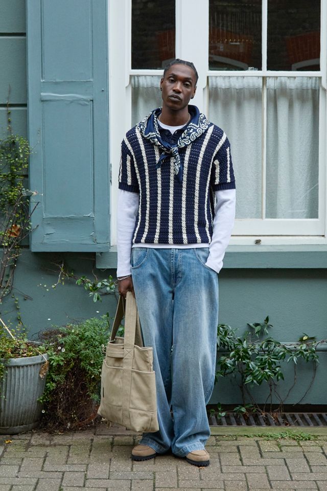 Loom Navy Stripe Polo Shirt #1