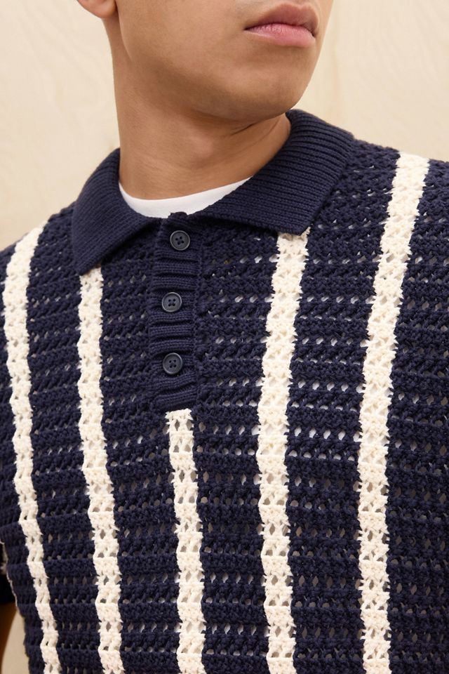 Loom Navy Stripe Polo Shirt #2