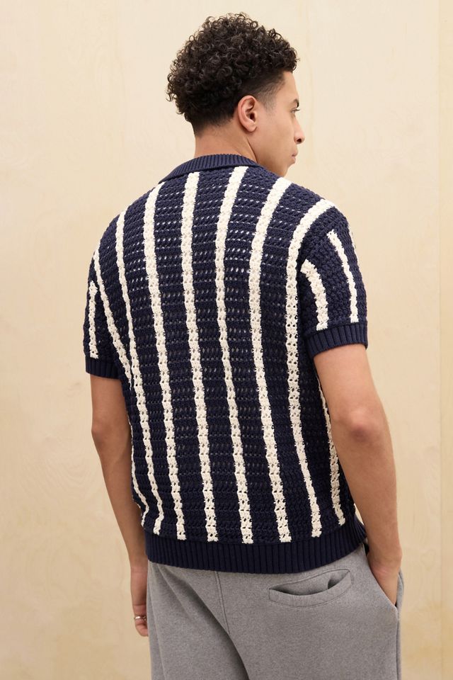 Loom Navy Stripe Polo Shirt #3