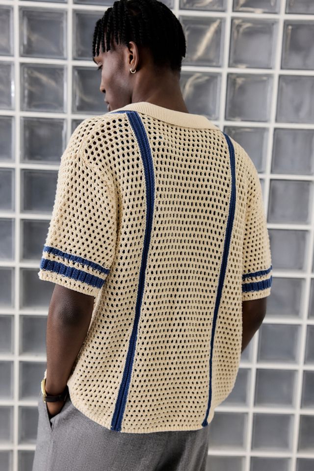 Loom Ecru Strickpoloshirt #3