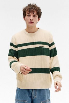iets frans... Pull Rayé Écru et Vert