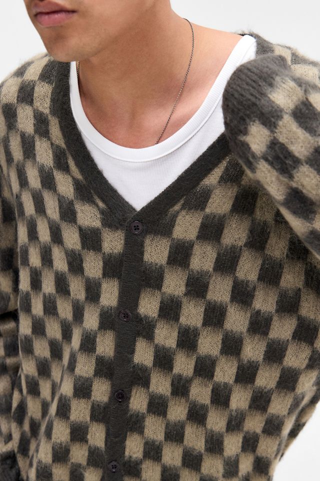 BDG Check Brushed Cardigan #1