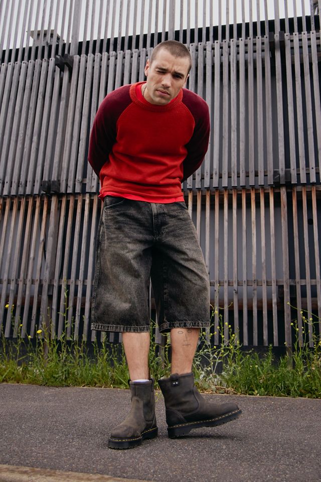 BDG Maglione Raglan Lavorato a Maglia Rosso #2
