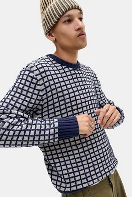 Ayker Navy Square Knit Jumper