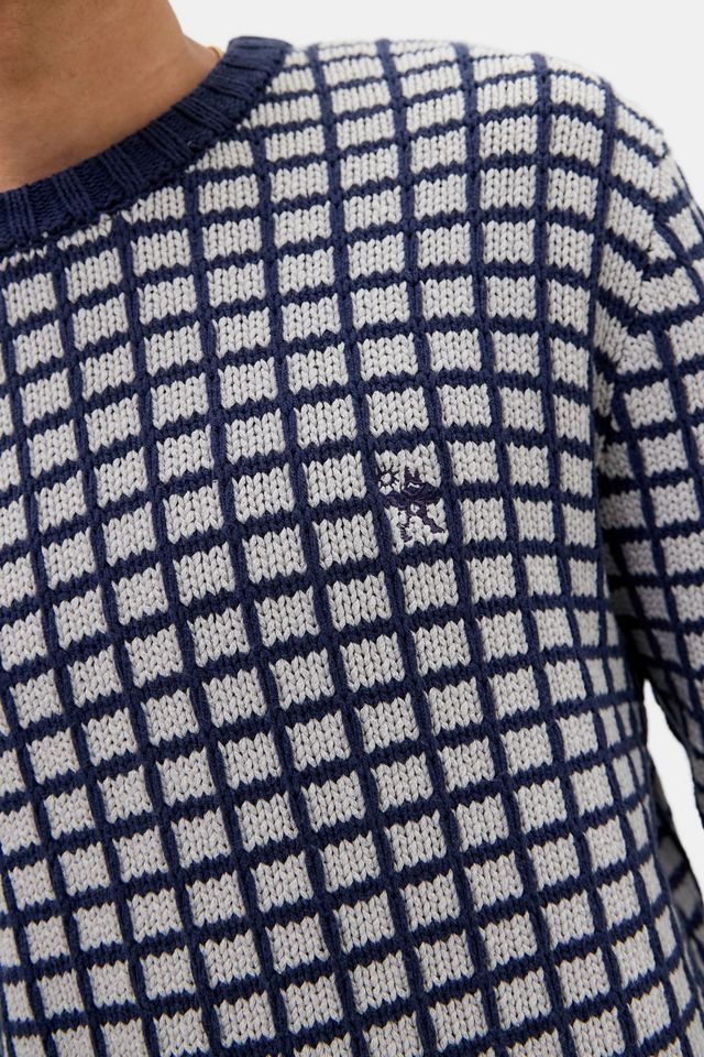 Ayker Navy Square Knit Jumper #1