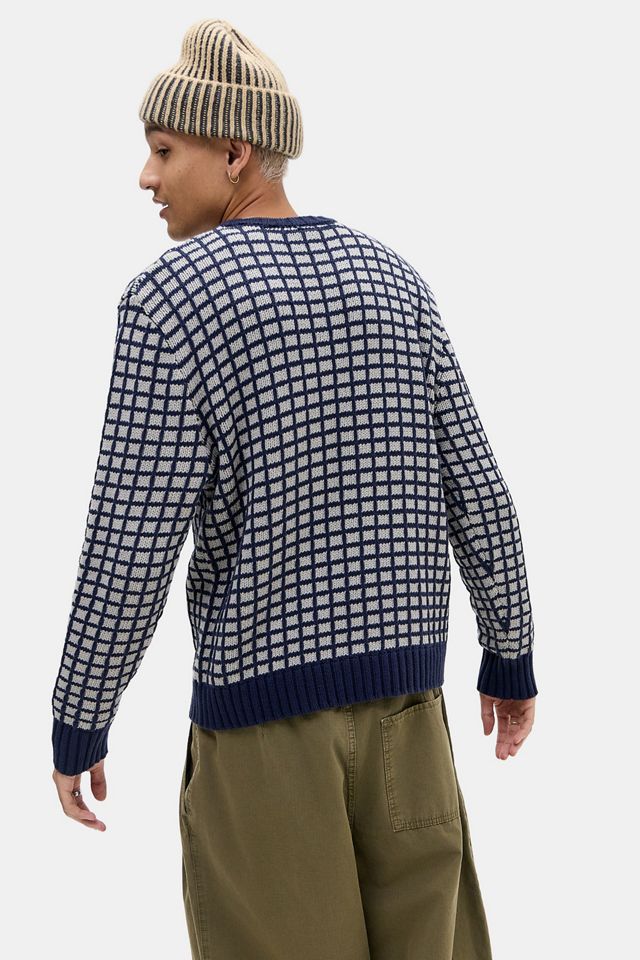 Ayker Navy Square Knit Jumper #3