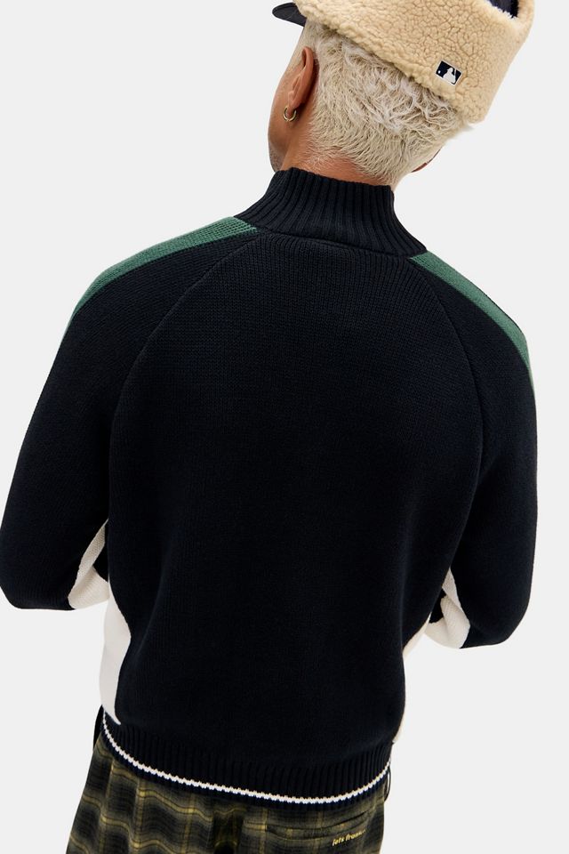 iets frans... Suéter Negro de Cuello Mock con Panel #3