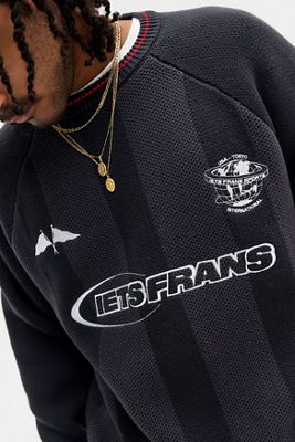 iets frans... Grey Football knit Jumper