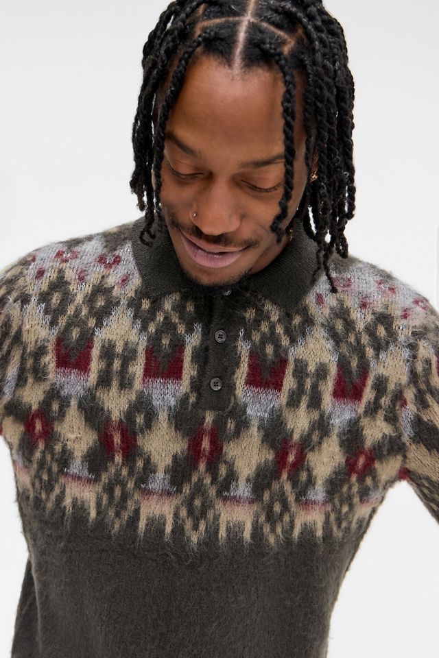 BDG Fairisle Knit Polo Jumper #1
