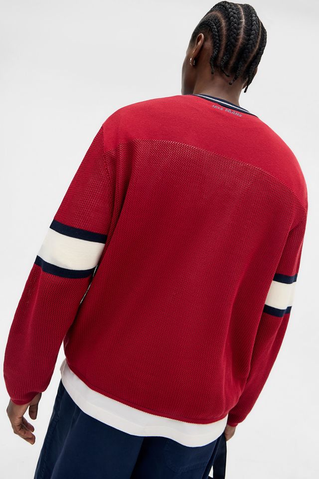 iets frans... Red Varsity Long Sleeve Knit Jumper #3