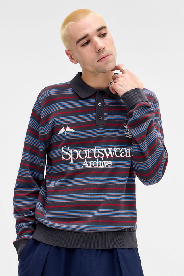 iets frans... Polo a Maniche Lunghe a Righe Blu Navy #1