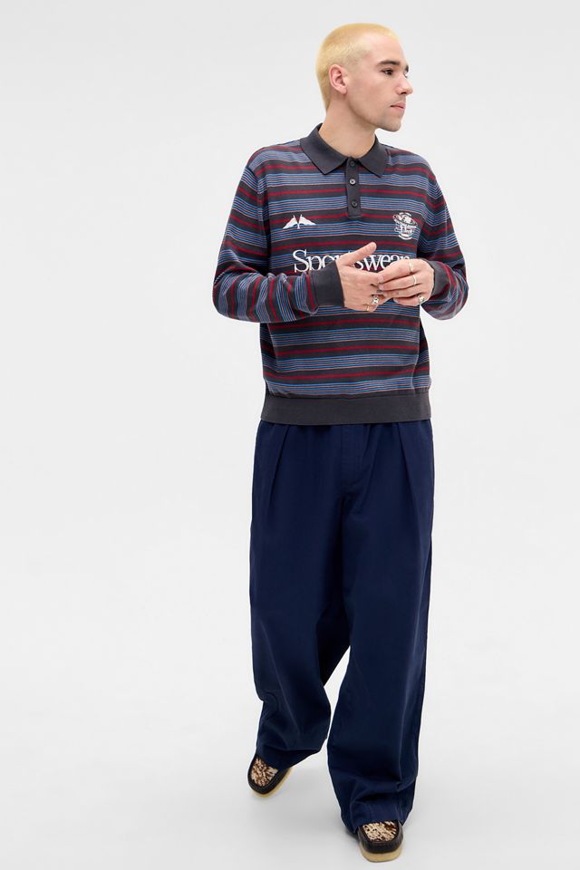 iets frans... Polo a Maniche Lunghe a Righe Blu Navy #2
