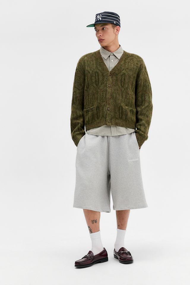 Loom Grüne Gebürstete Strickjacke #1