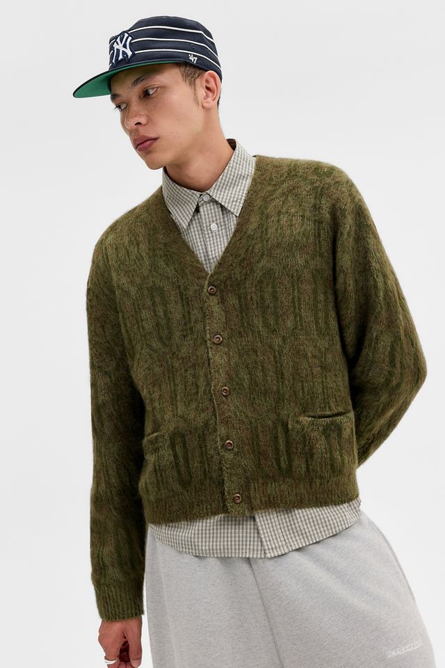 Loom Grüne Gebürstete Strickjacke #2