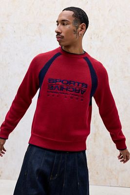 iets frans... Red Sports Panel Jumper