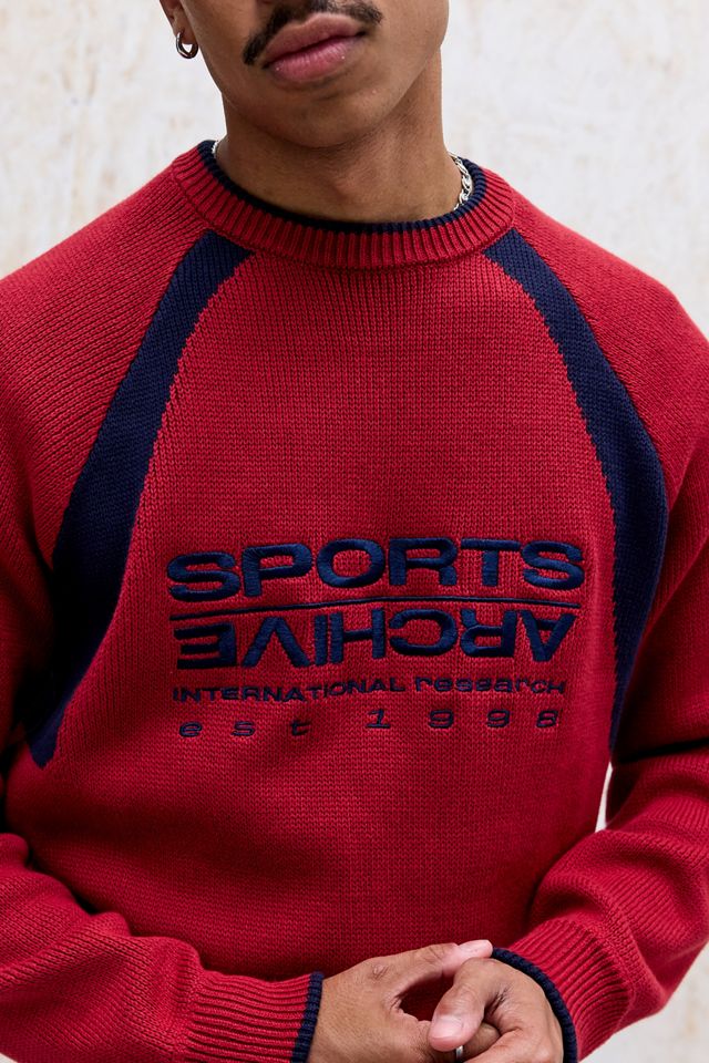 iets frans... Red Sports Panel Jumper #1