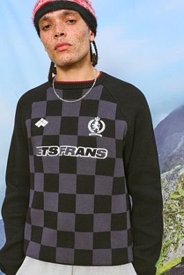 iets frans.. Black Checkerboard Sport Jumper