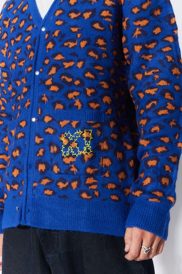 KERRANG! Cardigan Leopardato Blu  #1
