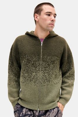 iets frans... Green Ombre Zip-Through Hoodie