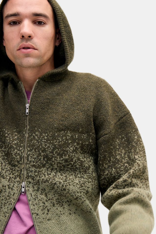 iets frans... Green Ombre Zip-Through Hoodie #2