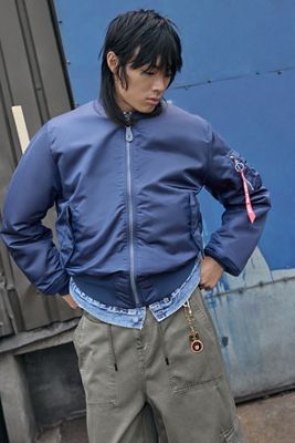 Alpha Industries Blue MA-1 Heritage Bomber Jacket