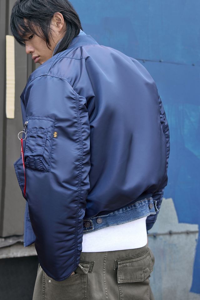Alpha Industries Blaue MA-1 Heritage Bomberjacke #3