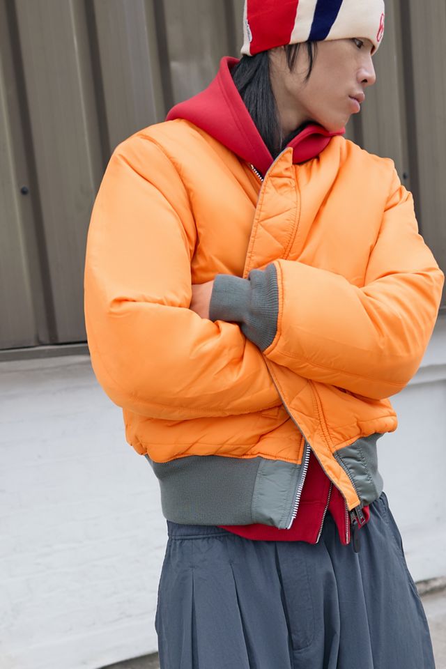 Alpha Industries Vintage Grüne MA-1 Heritage Bomberjacke #1