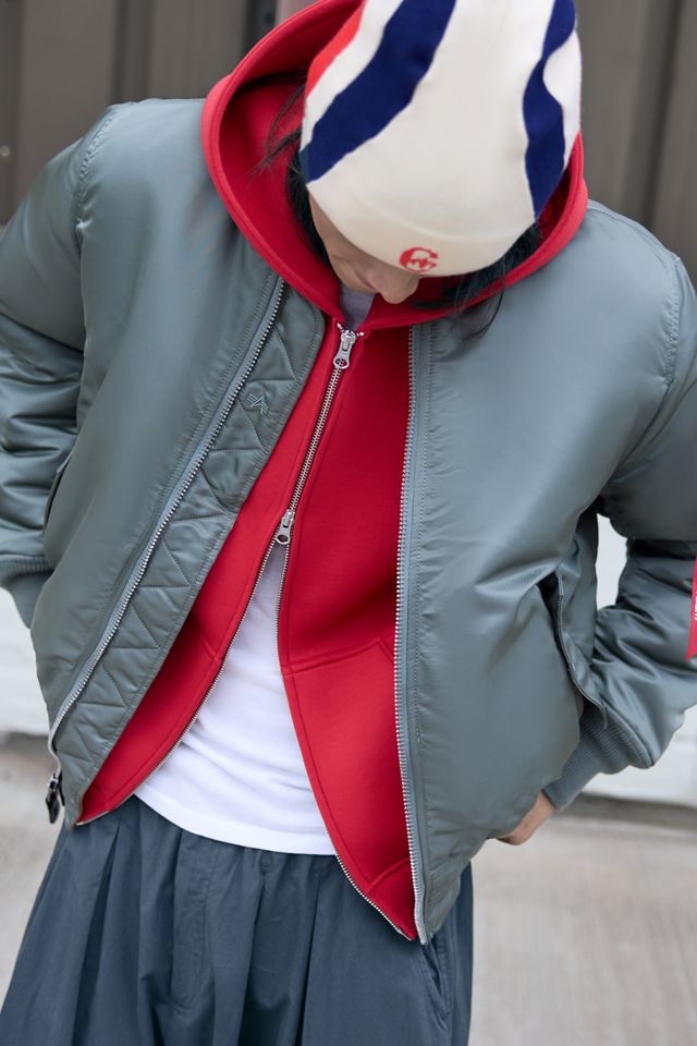 Alpha Industries Vintage Grüne MA-1 Heritage Bomberjacke #2