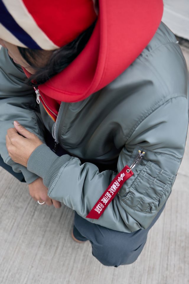 Alpha Industries Vintage Grüne MA-1 Heritage Bomberjacke #4