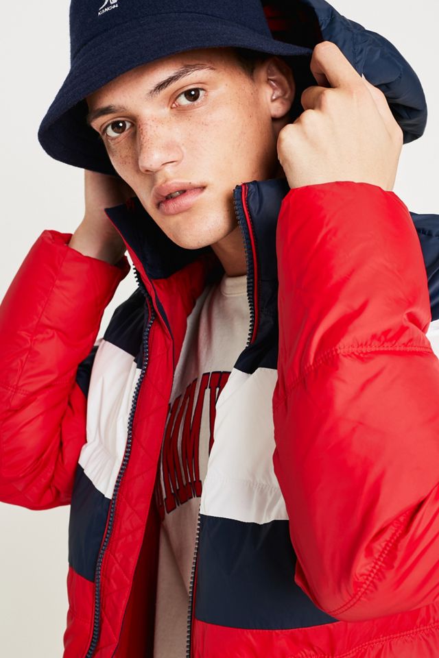 Tommy Jeans Rugby Stripe Red Puffer Jacket #2