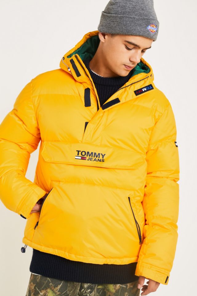 Tommy jeans yellow padded best sale popover jacket