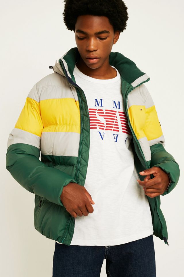 Tommy Jeans - Doudoune style Rugby jaune à rayures #2