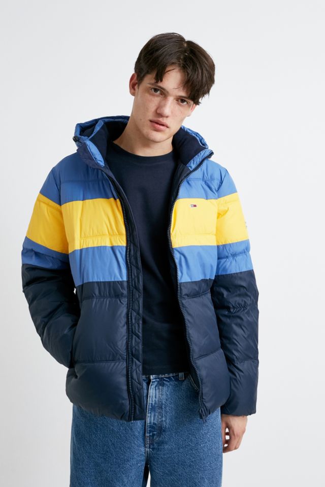 Tommy jeans rugby shop stripe puffa jacket