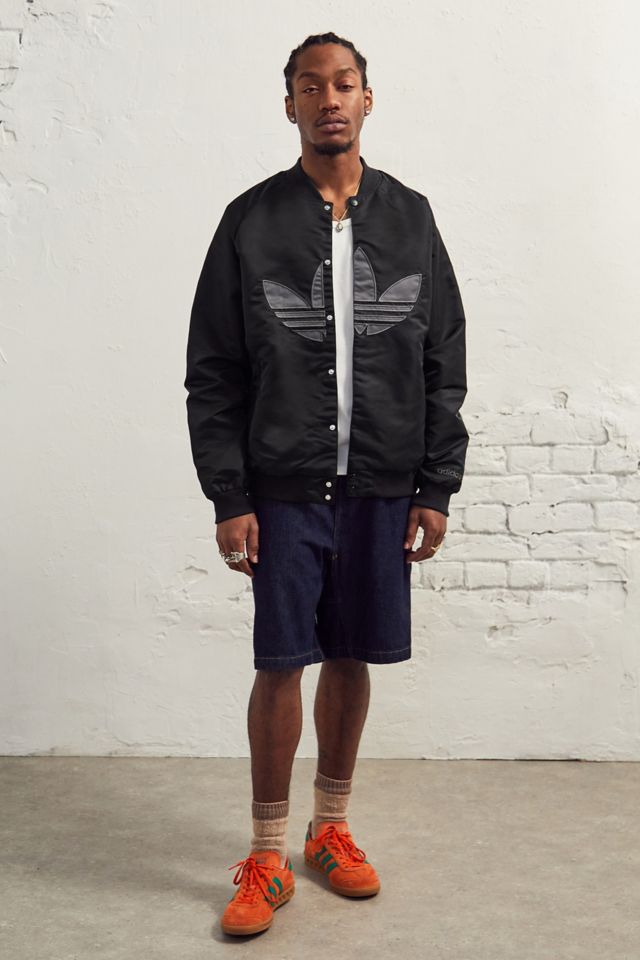 Adidas bomber jacket hot sale mens black