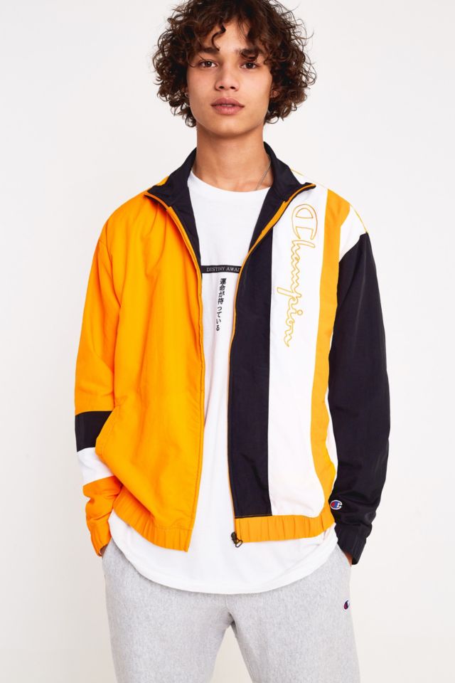 Champion windbreaker best sale mens orange