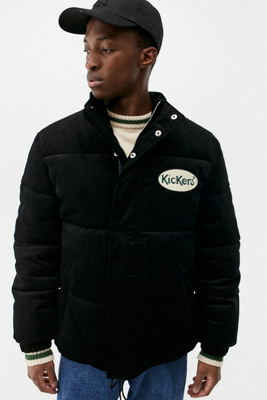 Kickers UO Exclusive Black Jumbo Corduroy Puffer Jacket | Urban ...