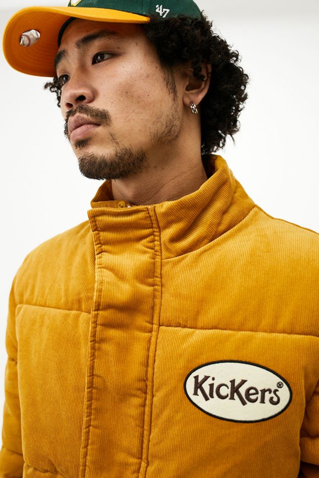 Kickers - Doudoune en velours côtelé moutarde, exclusivité UO #3