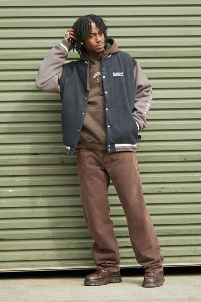 Kickers Black & Tan Varsity Jacket | Urban Outfitters UK