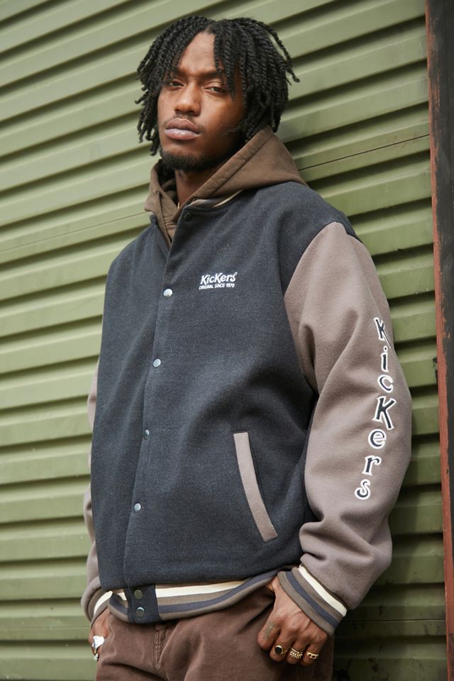 Kickers Black & Tan Varsity Jacket | Urban Outfitters UK