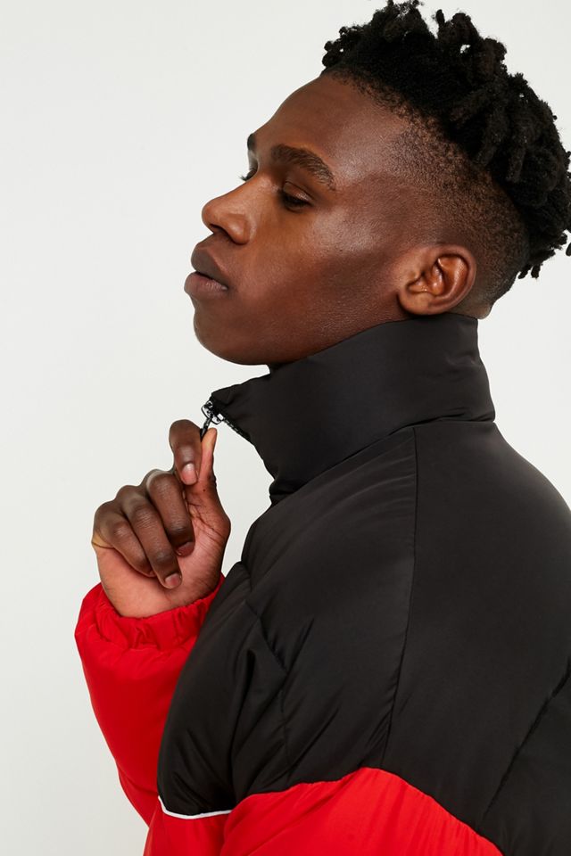 UO Red and Black Panel Puffer Jacket #2