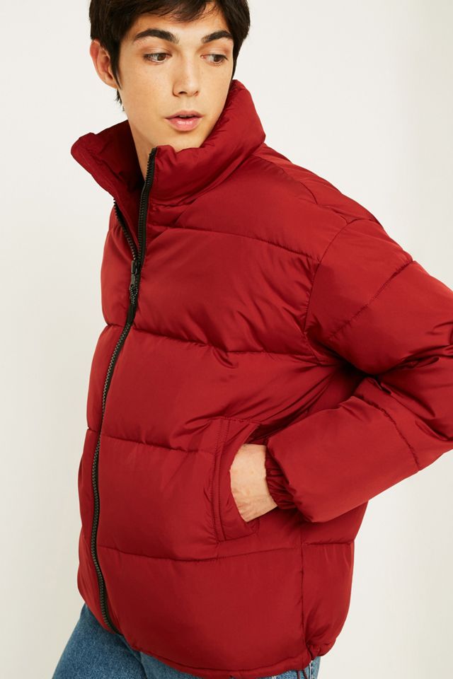 UO Maroon Puffer Jacket #1