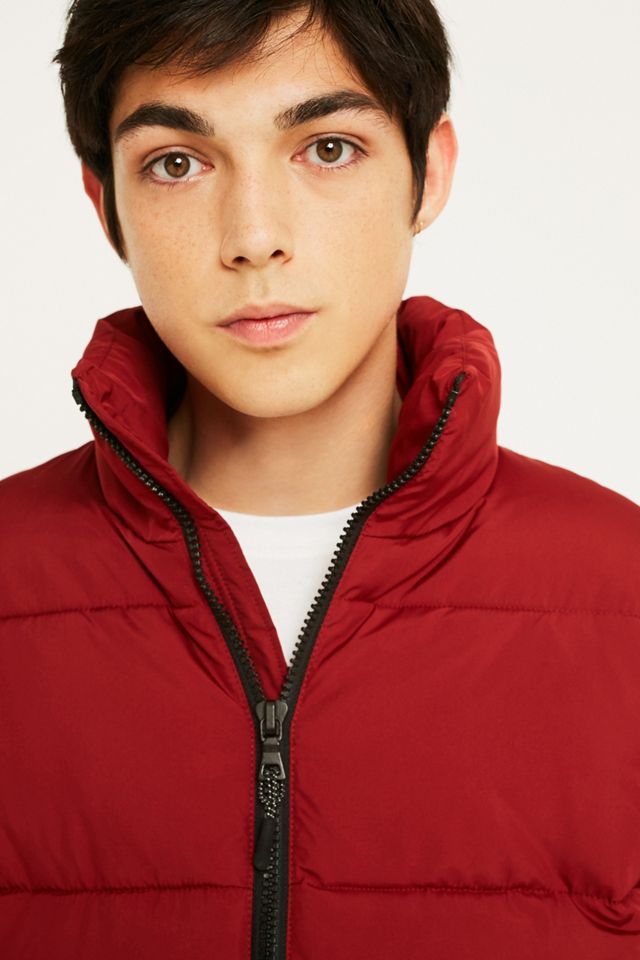 UO Maroon Puffer Jacket #3