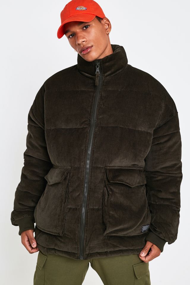 UO Moss Green Corduroy Puffer Jacket #3