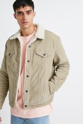 levis sherpa jacket mens tan