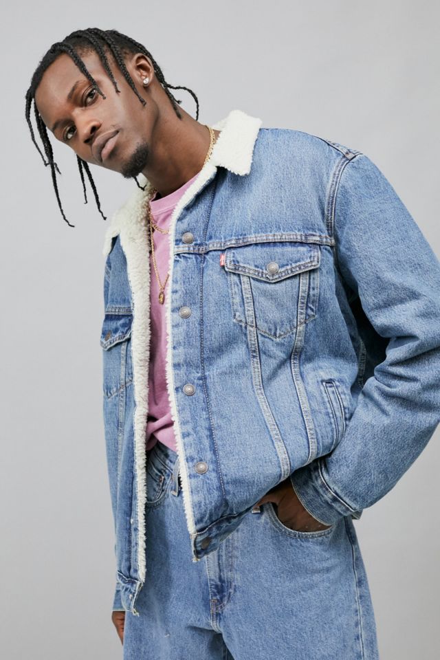 Levi's long trucker clearance jacket