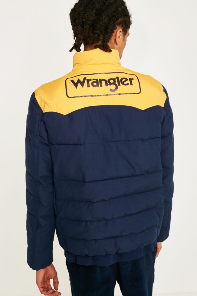 Wrangler blue & yellow padded sale jacket