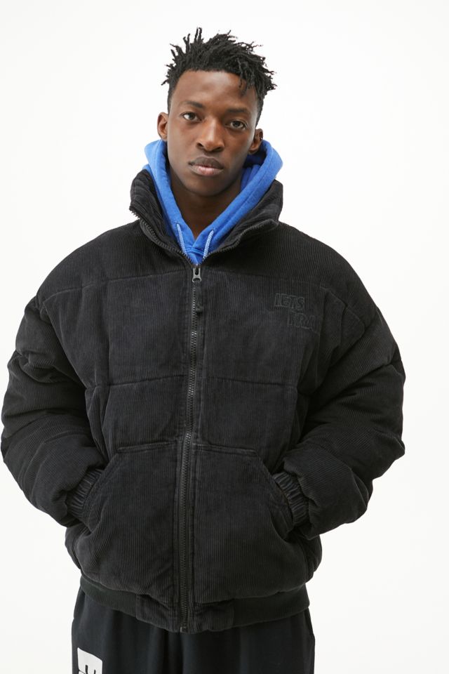 Corduroy black clearance puffer jacket